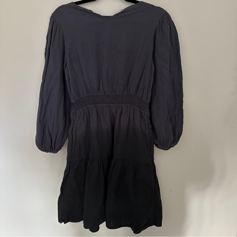 NWT- Universal Thread Womens A Line‎ Dress Gray Ombre Keyhole Back Long Sleeve - Picture 6 of 9
